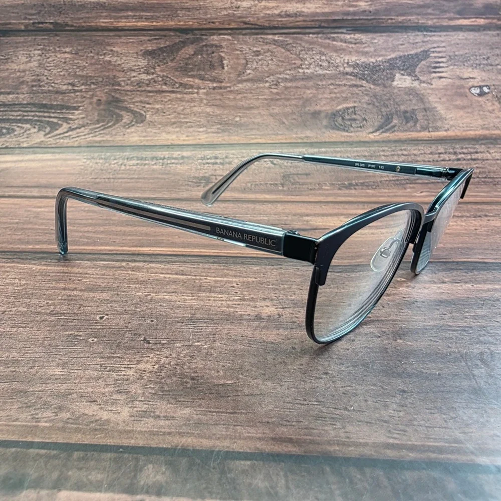 Banana Republic BR 205 PYW Black Gray Cat Eye Eyeglasses Frames‎ 52-16-135